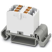 Alineación 6-Conn, 500V, 24 A, serie del bloque de distribución w/Horizontal de PTFIX