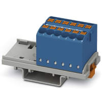 Bloque de distribución con la alineación vertical, 12-Conn, 500V, 24A, serie de PTFIX