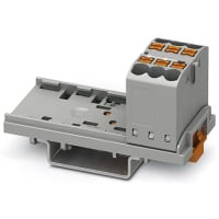 Bloque de distribución con la alineación vertical, 6-Conn, 500V, 24A, serie de PTFIX
