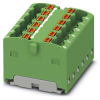 Bloque de distribución, internamente Jumpered, 12-Conn, 450V 17.5A, serie de PTFIX