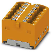 Bloque de distribución, internamente Jumpered, 12-Conn, 450V 17.5A, serie de PTFIX