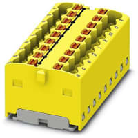 Bloque de distribución, internamente Jumpered, 18-Conn, 450V 17.5A, serie de PTFIX