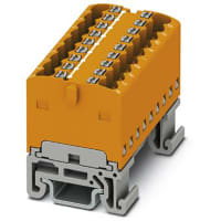 Bloque de distribución, internamente Jumpered 18-Conn, 500V, 17.5A, serie de PTFIX