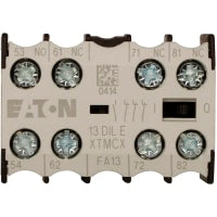 El auxiliar entra en contacto con, 1NO-3NC, montaje del frente, enmarca A, serie de XT