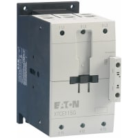 Contactor, 3 poste, 225 amperio, marco H, 2No-2Nc aux., 24Vdc bobina, serie del IEC de XT