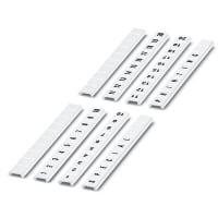 Tira de marcador del bloque de terminales, blanco, sin imprimir, Zack, serie de ZB/ZBF