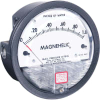 Galga de presión diferenciada de Magnehelic, 2015-LT, 0-15 " w.c., opción a baja temperatura
