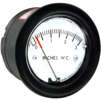 Galga de presión diferenciada, gama 0-3 " H2O, 1/8 " varón de NPT, 5% del acumulador, 2-5000 serie
