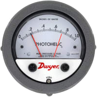 Galga de presión diferenciada/interruptor, 1A@30VDC, 0-1 " w.c., serie 3000MR