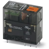 Accione el relais, DPDT, 24VAC/250VAC, 250VDC, 8A, RIFLINE TERMINAN series del RELAIS