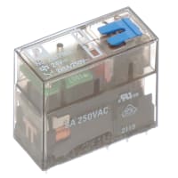 Accione el relais, DPDT, 24VDC/250VAC, 250VDC, 8A, RIFLINE TERMINAN series del RELAIS