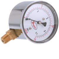 Galga de presión baja 2.5, gama dual 0-15 w.c. (0-3.75 kPa), conexión inferior