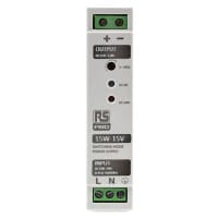 DIN Rail Power Supply 15VDC 1A 100VAC a 240VAC Enclosed Switching