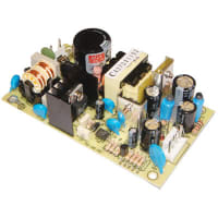 La fuente de alimentación, AC-DC, se dobla hacia fuera, el marco abierto, 25.2W, 5V@1.2A, 24V@0.8A, 85-264V adentro