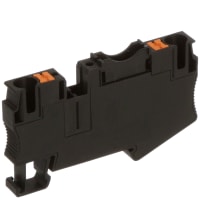 Negro plano de las conec 25A 400V del pushin del fusible del bloque de terminales del conectador