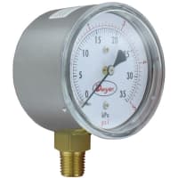 Galga de presión baja, 2.5 adentro, conexión trasera, 0-5 PSI (0-35 Kpa)