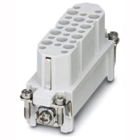 Conectador rectangular; Relleno sin contactos; 250V; 10A; posición 25+Ground; Encrespadura