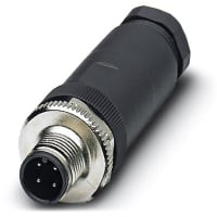 Conectador circular; Enchufe; Pernos masculinos; posición 4; M12-4; 4A; 250V