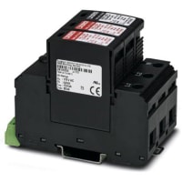 Protector de oleada; 3 ch; contacto de indicador alejado para la fase partida 120/240VAC; 3-wire