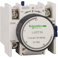 Retraso el bloque auxiliar del contacto, NO+NC, terminales del arrastrar-anillo, serie de TeSys Deca