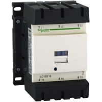Contactor LC1D, 3P, 40V, 115A, 208VAC, 50/60 hertzio, serie de TeSys Deca