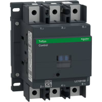 Contactor LC1D, 3-Pole, 40V, 150A, 120VAC, 50/60 hertzio, serie de TeSys Deca