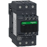 Contactor LC1D, 3P, 3NO, AC-3, 40V, 50A, 12VDC, serie de TeSys Deca