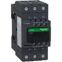 Contactor LC1D, 3P, 3 NO, AC-3, 40V, 65 A, 480 VAC, 50/60 hertzio, serie de TeSys Deca