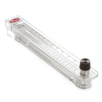 Flujómetro, RMC, .2-2.2 GPM del agua, válvula del acero inoxidable, acumulador del 2%, nptf del 1/2in