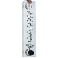 Flujómetro; VFB; VFB-80-BV; Cuerpo del Acr; Acumulador del 3% FS; Dual. 5-12 GPH/.04-.74 LPM; Válvula del Br