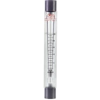 Flujómetro; VFC; VFC-142-EC; De acrílico; Acumulador del 2% FS; 1-10 GPM del agua; Conexiones de extremo