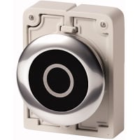 Botón de 30m m, momentáneo, rasante, IP67, IP69K, bisel del metal, negro, serie M30