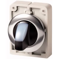 30m m iluminaron el interruptor del selector, 2-Pos momentáneo, plano, blanco, serie M30