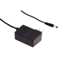 Fuente de alimentación, AC-DC, montaje de la pared, enchufe de US,  2 perno, 12W, 9V, 1.33A, 80-264V adentro