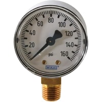La galga de presión, análogo, 111.10.20, 3000PSI, 2 ", 1/4 " NPT, baja el montaje