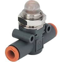 Pressure Indicator, system pneumatic del for, inline, tube de 6m m, orange