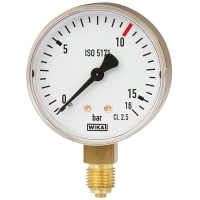 Galga de presión; análogo; 111.11; 2.5 "; 400PSI; 1/4 " NPT; baje el montaje; SS-ZRN R