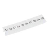 Tira de marcador del bloque de terminales, blanco, sin imprimir, Zack, serie de ZB/ZBF