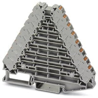 Bloque de terminales; panel que forma; 32-position; 10A; 300V; 14-26 AWG; Carril del estruendo