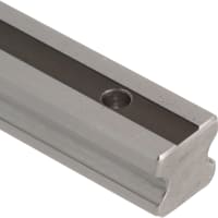 Carril, guía, montaje superior, 20m m, longitud de 1000m m, casquillos plásticos, espaciamiento E20