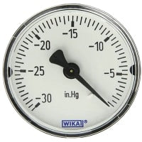 Gauge de Pressure, analog, 200 psi, 2 ", 1/4 " NPT, mount del back, black plastic
