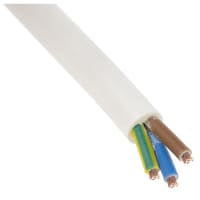 El cable de transmisión 3 ata con alambre PVC blanco trenzado 2183Y 18AWG 6A los 328ft (los 100m)