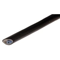 Power Cable 2 Wires Stranded Black PVC 2182Y 20AWG 3A los 328ft (el 100m)