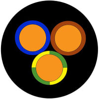 CABLE de TRANSMISIÓN de la BASE el 1.5MM de NYY-J 3 los 50M