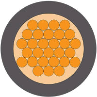 CABLE el 100M del GRIS de N07V-K los 2.5MM