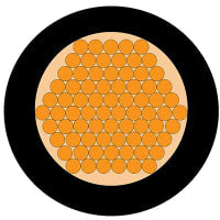 CABLE NEGRO el 100M de N07V-K los 4.0MM