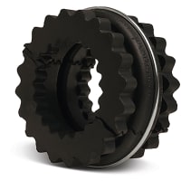 Seguro-Doble la manga de acoplador; 2pc partieron con el anillo; neopreno; tamaño  10