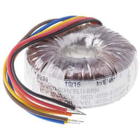 El transformador 500VA de Toroidal 2 hizo salir 230VAC x 2 primario 40VAC secundario