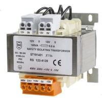 TRANSFORMADOR 2X12V del AISLAMIENTO del PANEL 100VA