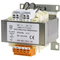 TRANSFORMADOR 2X12V del AISLAMIENTO del PANEL 160VA